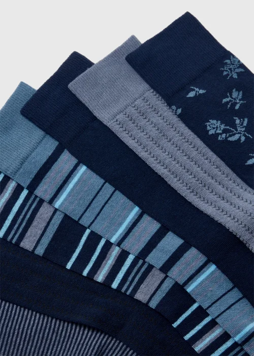 7 Pack Blue Socks - Sizes 6 - 8.5 Image 2