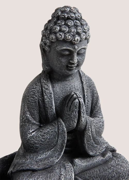 Outdoor Grey Buddha On Elephant (40cm x 17.5cm x 42.5cm) Image 2