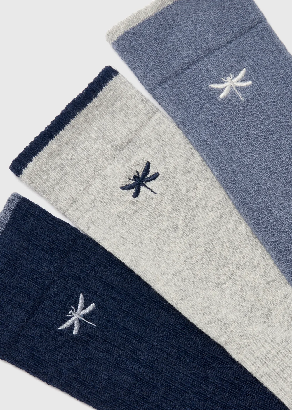 3 Pack Dragonfly Socks - 6-8.5 Image 2
