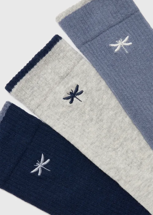 3 Pack Dragonfly Socks - 6-8.5 Image 2