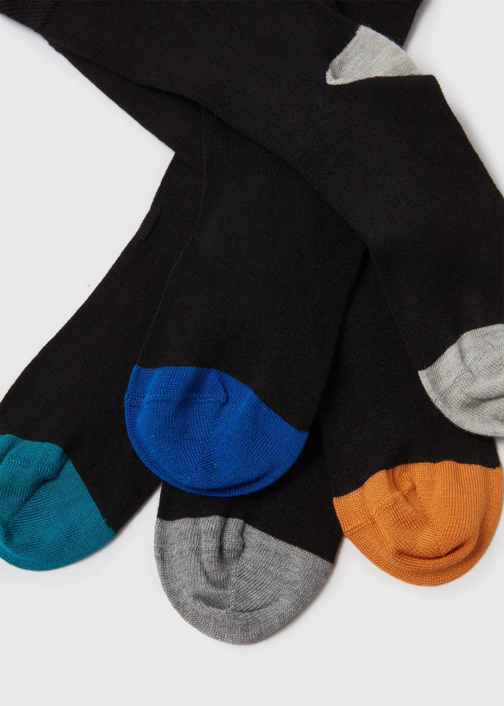 5 Pack Black Heel & Toe Socks - 6-8.5 Image 2