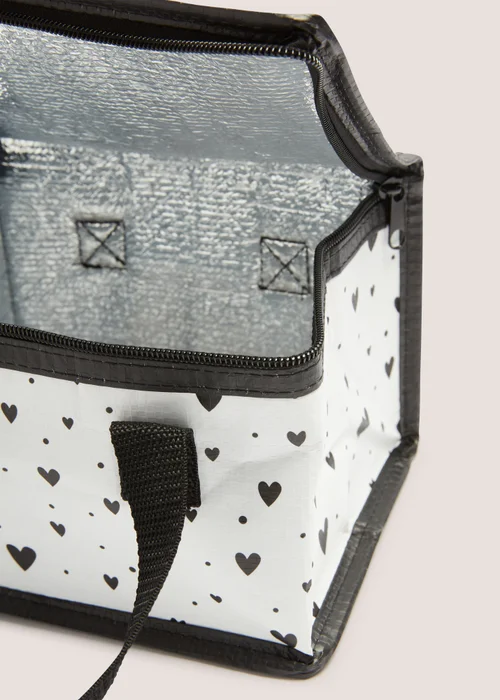 White Hearts Lunch Bag (20cm x 12cm x 14cm) Image 2