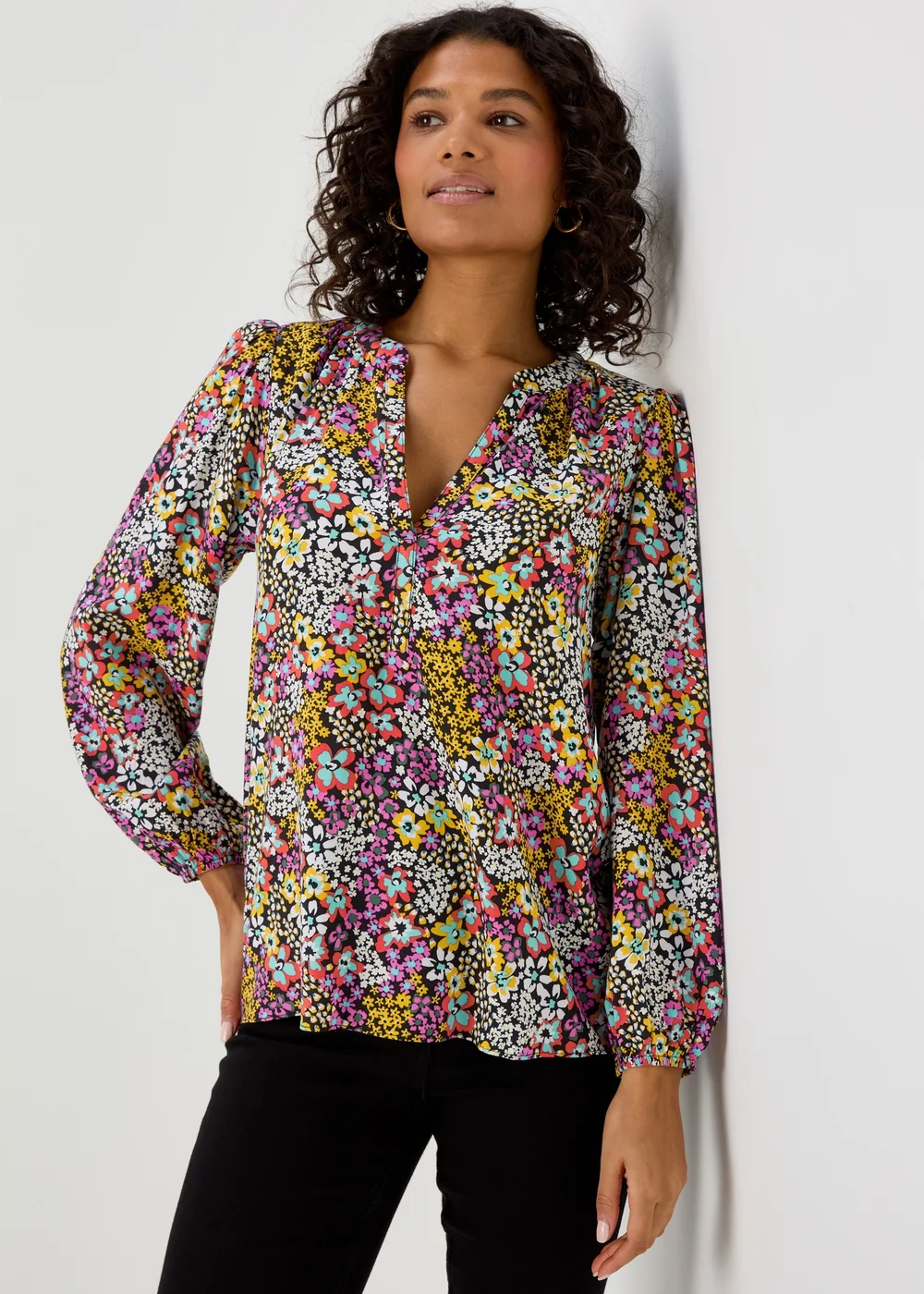 Multicoloured Floral Popover - 8 Image 1