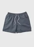 Grey Plain Swim Shorts - Small Image 4