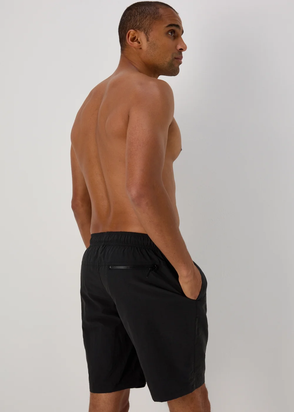 Black Cargo Swim Shorts - S Image 2