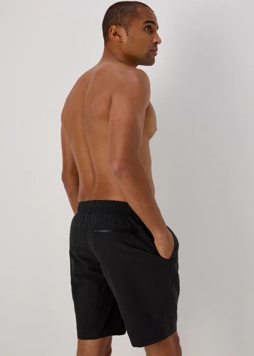 Black Cargo Swim Shorts - S Image 2