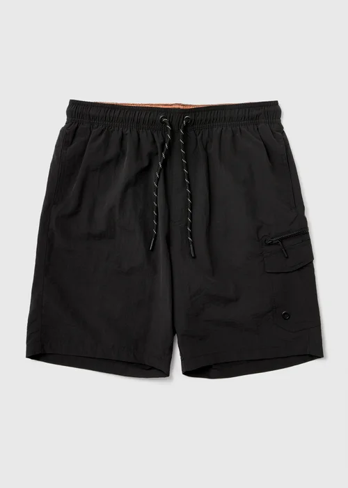 Black Cargo Swim Shorts - S Image 4
