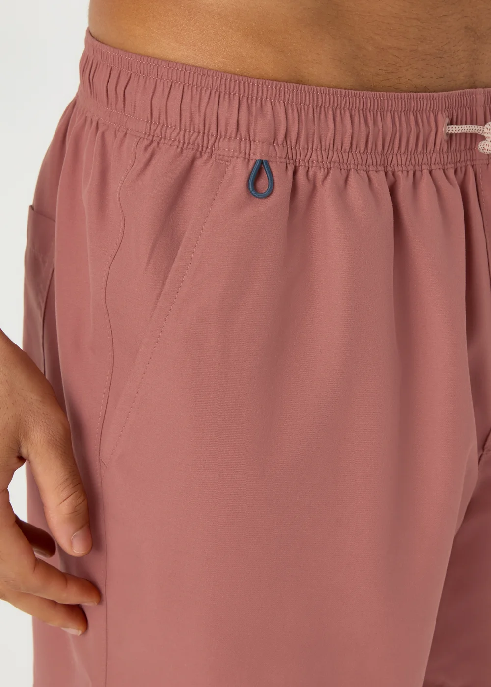 Red Embroidered Swim Shorts - S Image 3