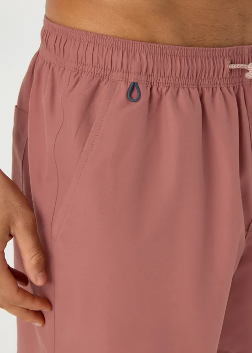 Red Embroidered Swim Shorts - S Image 3