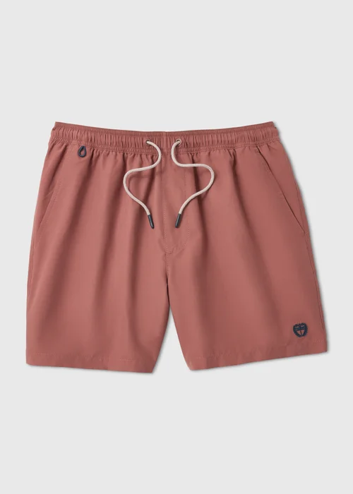 Red Embroidered Swim Shorts - S Image 4