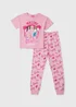 Pink Barbie Dolls Slogan Pyjama Set (4-12yrs) - Age 7 Years Image 1