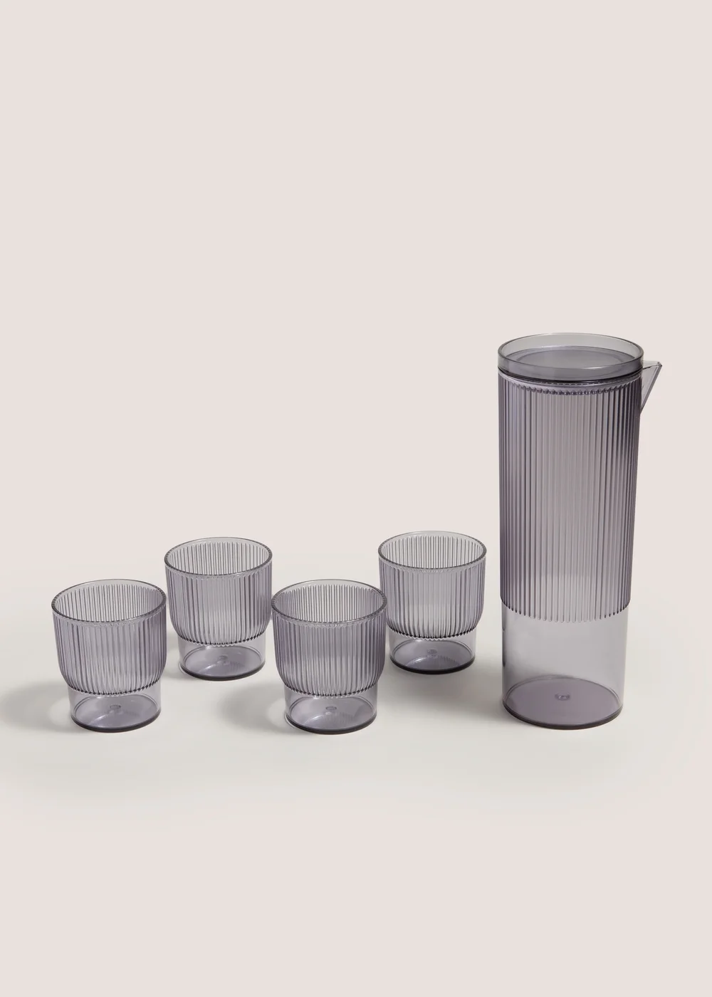 Outdoor Black Jug and Cups Set Image 1