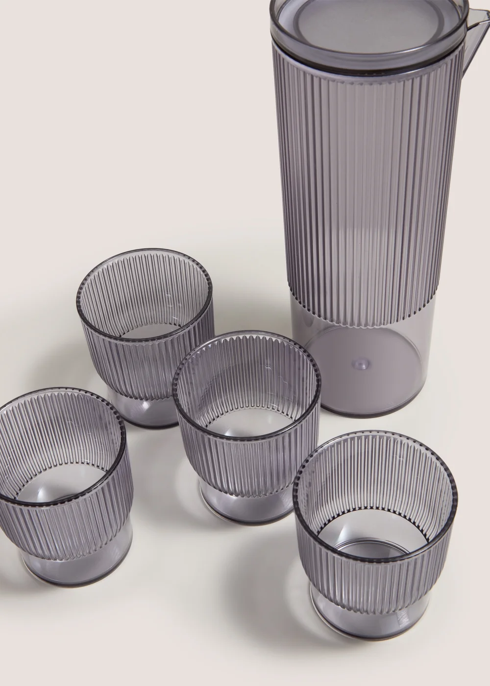 Outdoor Black Jug and Cups Set Image 2