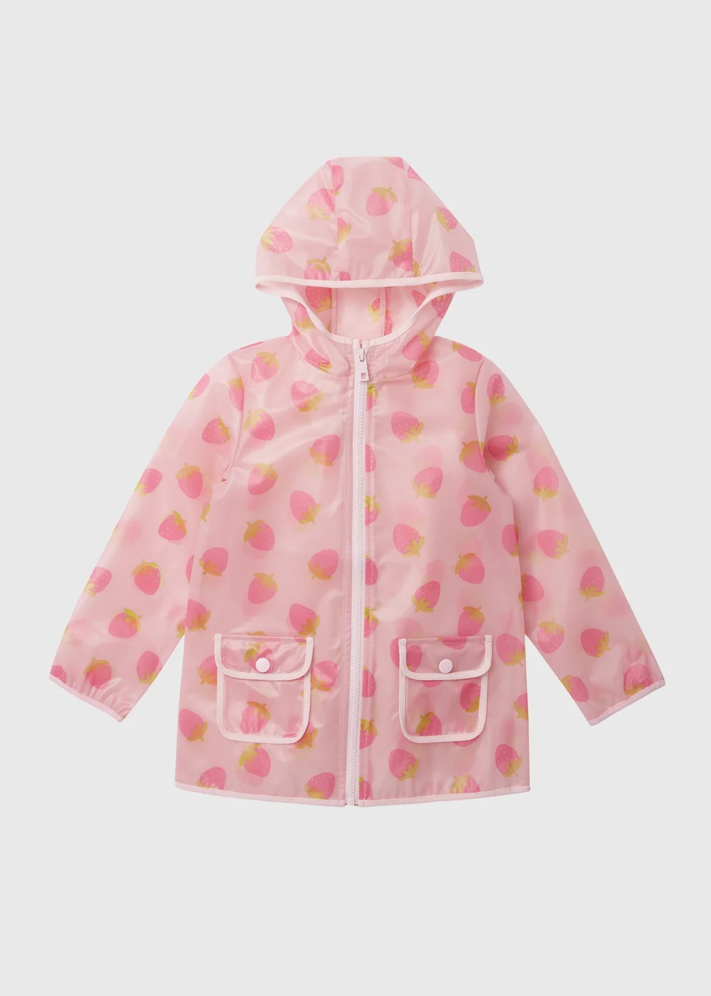 Girls Pink Strawberry Mac (1-7yrs) - 2-3 Yrs Image 1
