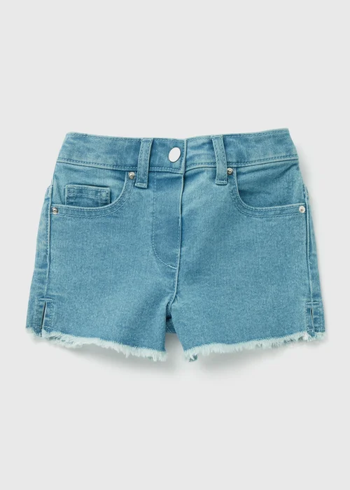 Girls Blue Denim Shorts (1-7yrs) - 1 to 1 half years Image 1
