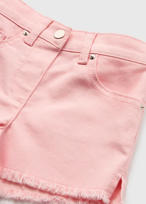 Girls Pink Denim Shorts (1-7yrs) - 1 half year to 2 Image 2