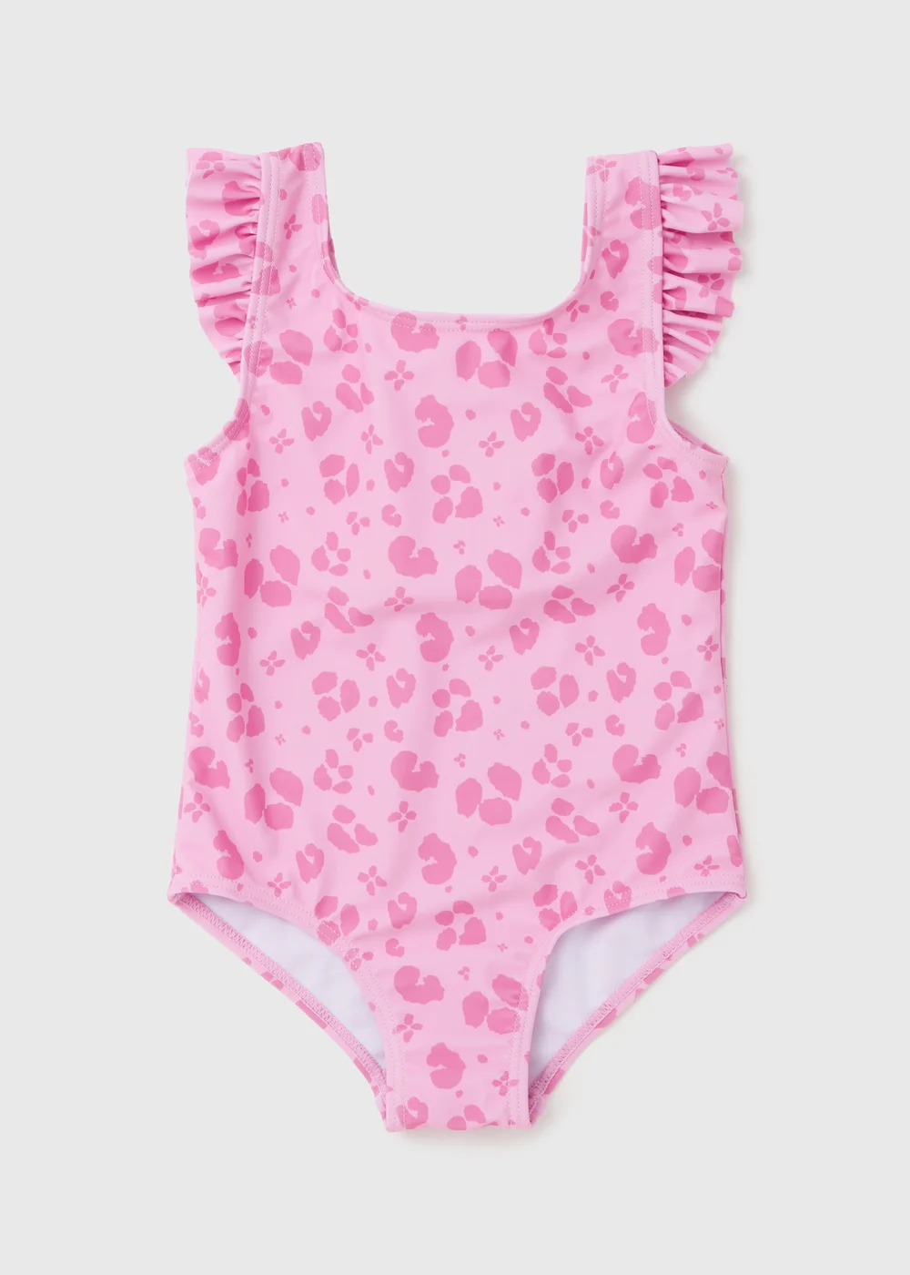 Girls Pink Leopard Swimsuit (1-7yrs) - 1-1.5 Yrs Image 1
