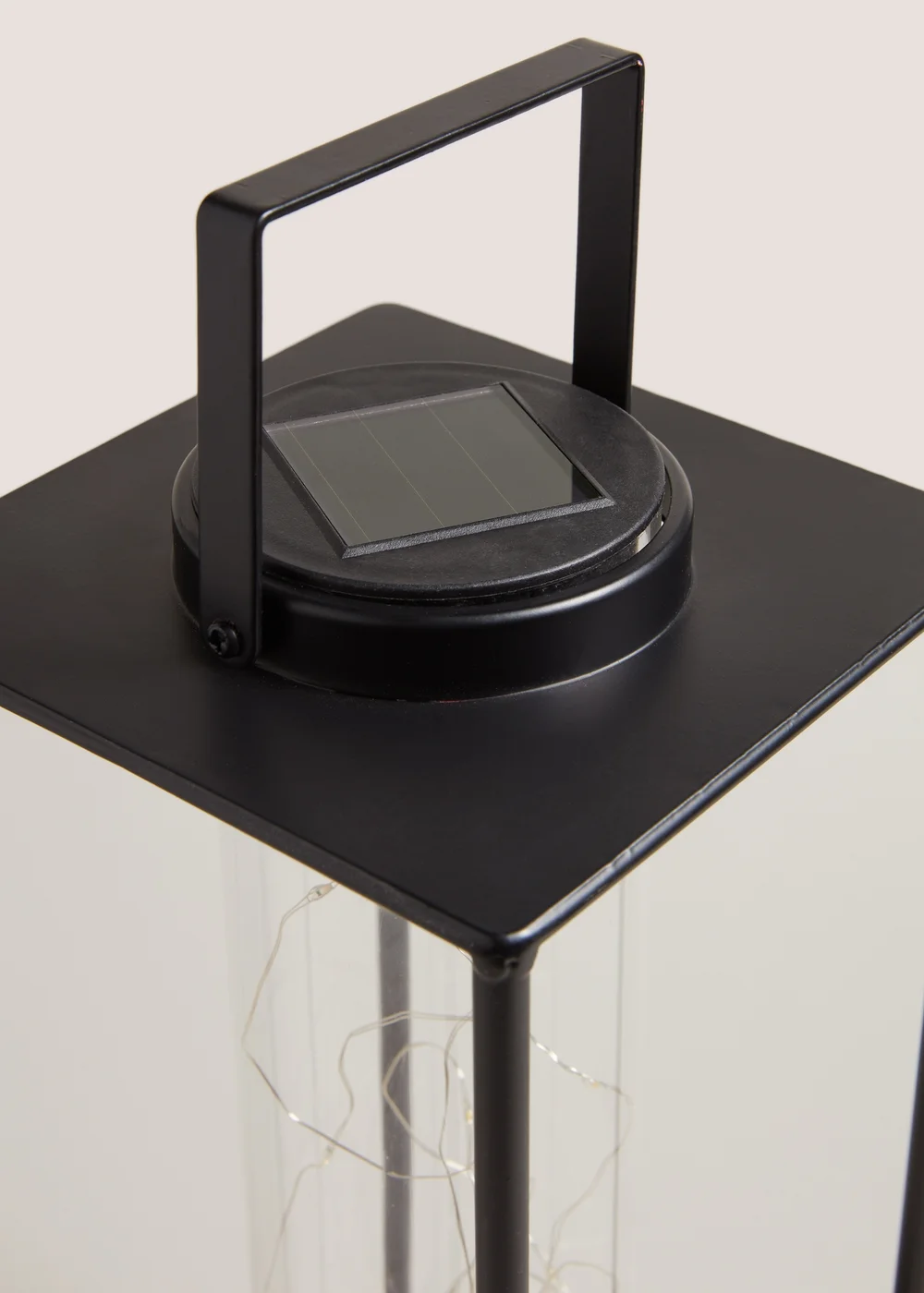 Black Metal Framed Solar Lamp (8.9x15x36cm) Image 2