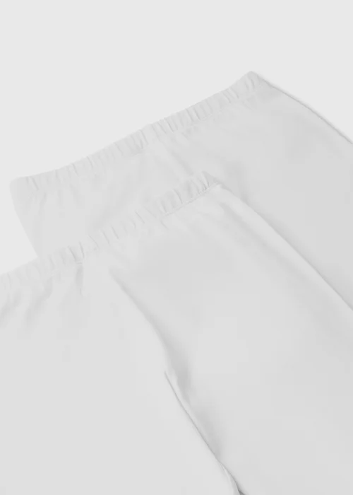 Girls 2 Pack White Leggings (1-7yrs) - Age 2 - 3 Years Image 2