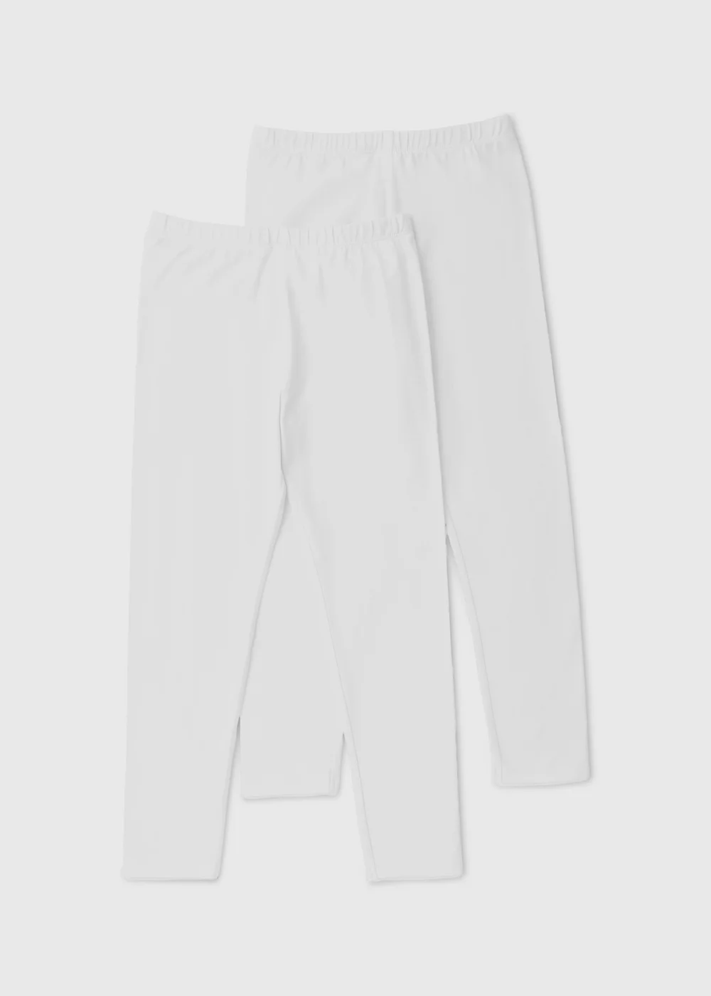 Girls 2 Pack White Leggings (1-7yrs) - Age 2 - 3 Years Image 1