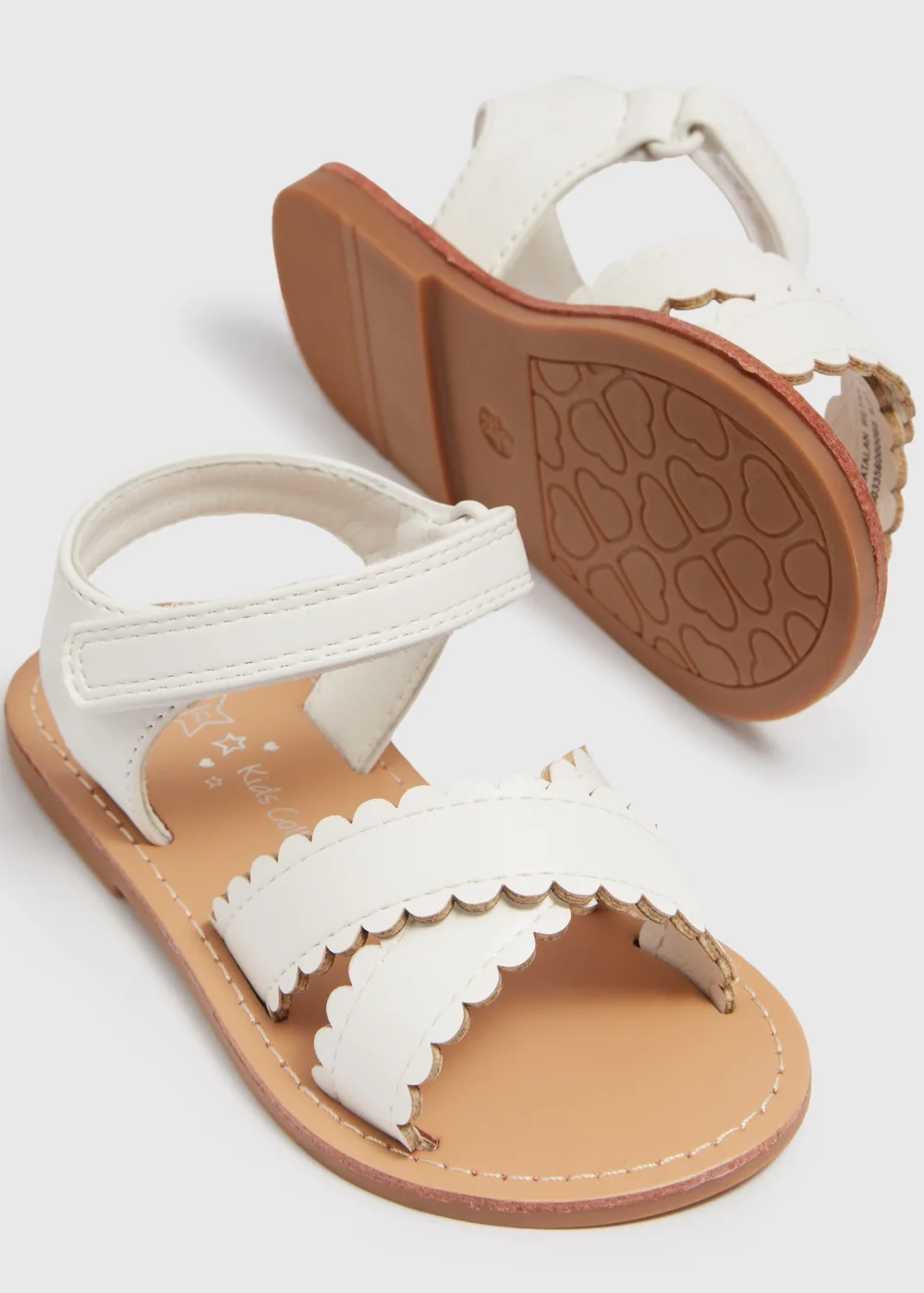 Kids White Sandals (Younger 4-9) - Size 4 Infants Image 2