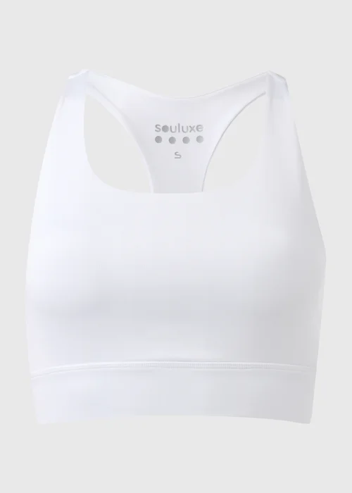 Souluxe White Sports Crop Vest Top - Small Image 5