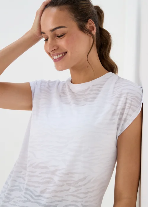 Souluxe White Burnout T-Shirt - S Image 1