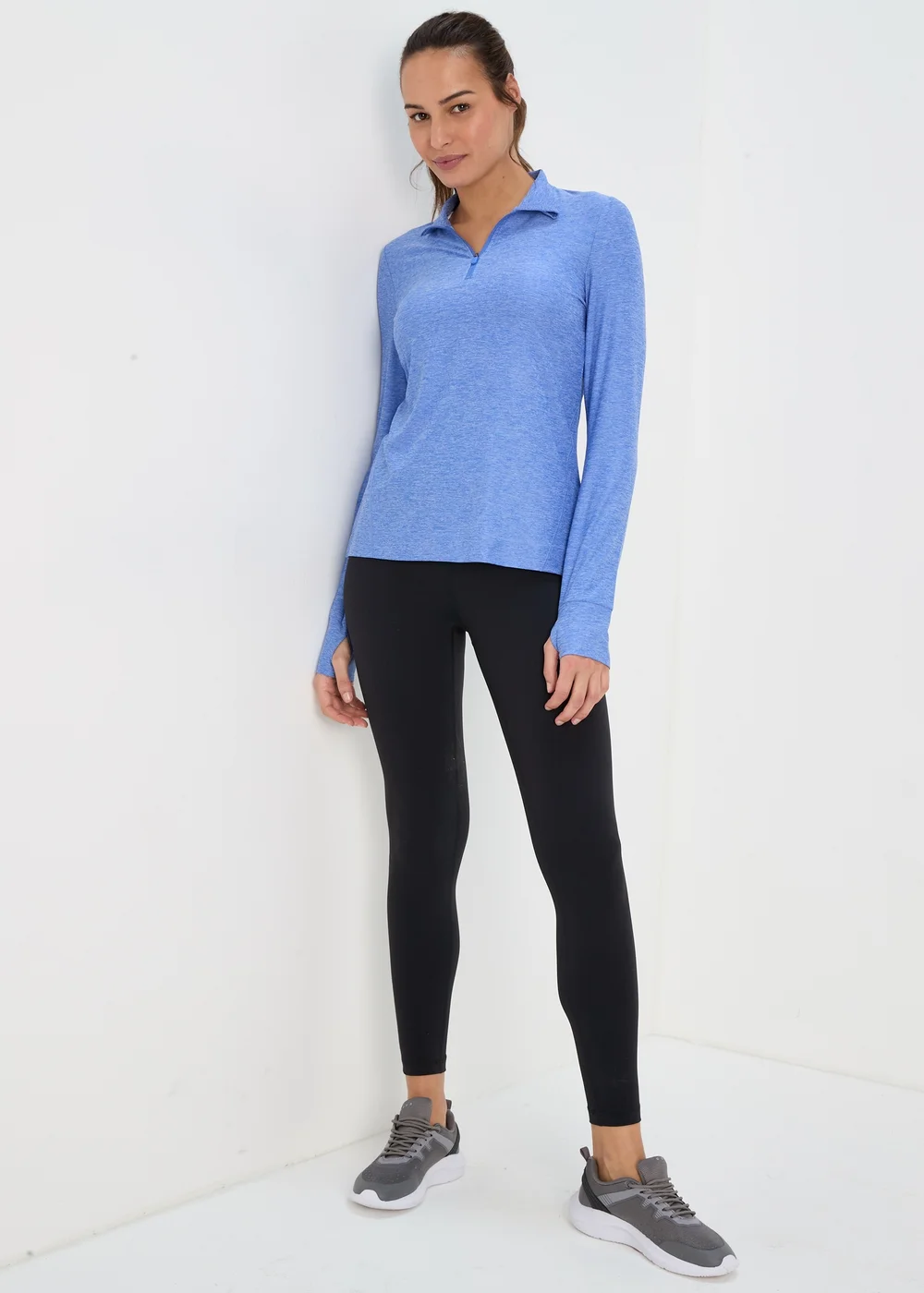 Souluxe Blue Basic Half Zip - S Image 4