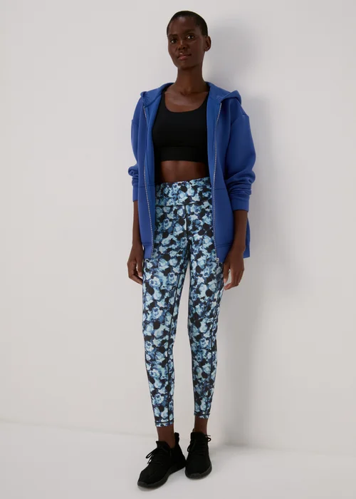 Souluxe Blue Printed Leggings - 8 Image 4
