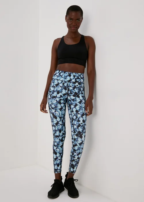 Souluxe Blue Printed Leggings - 8 Image 1