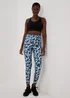Souluxe Blue Printed Leggings - 8 Image 1