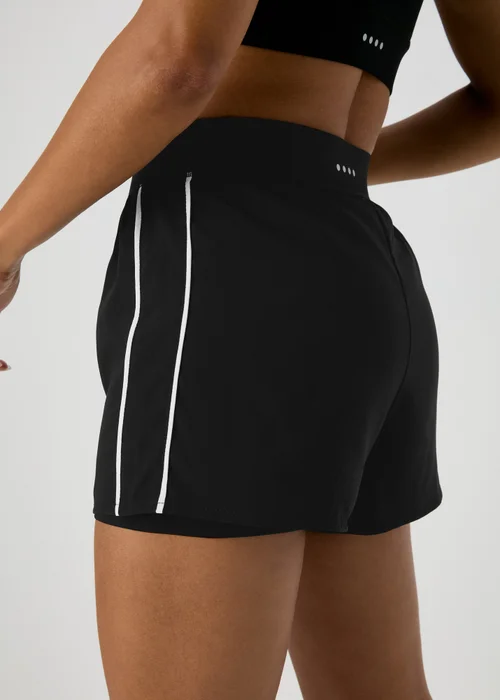 Souluxe Black Mono Panel 2 in 1 Shorts - 8 Image 3