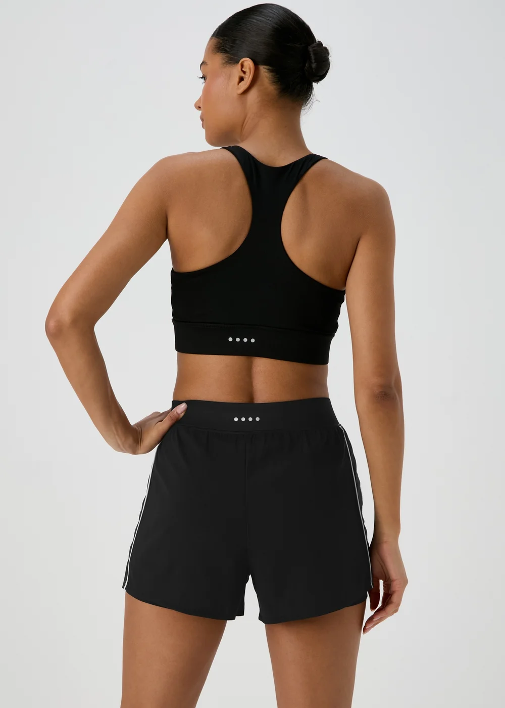 Souluxe Black Mono Panel 2 in 1 Shorts - 8 Image 2