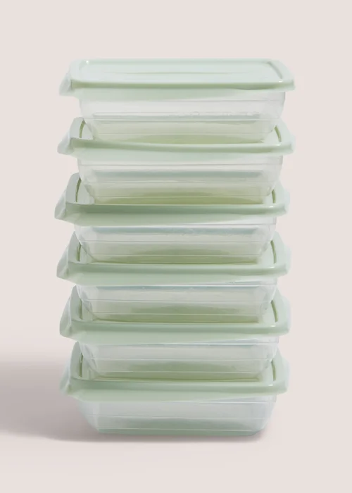 6 Pack Green Containers (15cm x 11cm x 4.5cm) Image 1