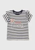 Girls White Stripe Princess T-Shirt (1-7yrs) - 1 to 1 half years Image 1