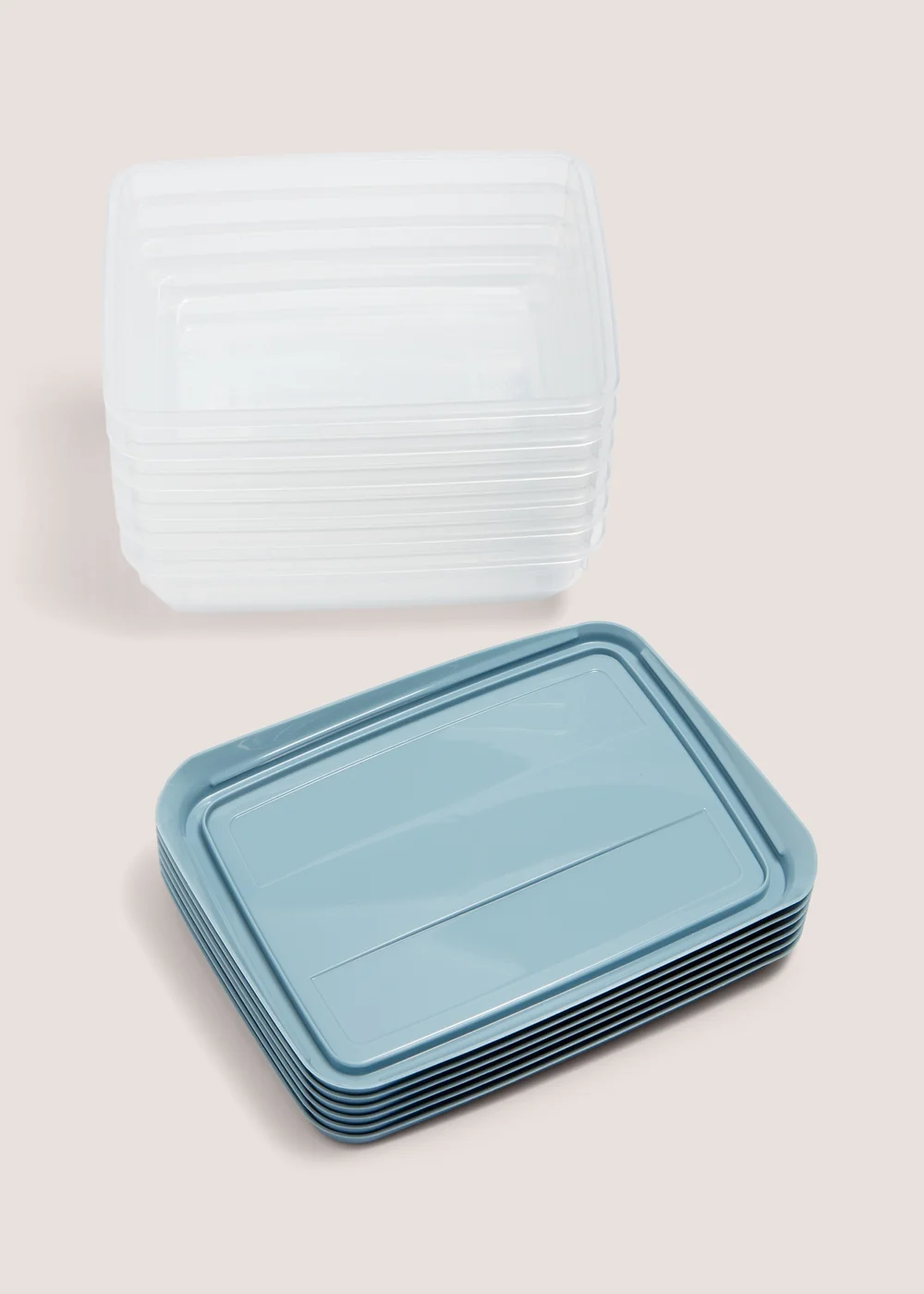 6 Pack Blue Containers (15cm x 11cm x 4.5cm) Image 1