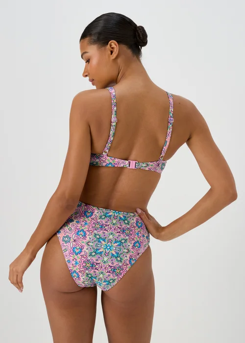 Pink Mosaic High Waisted Briefs - 6 Image 2