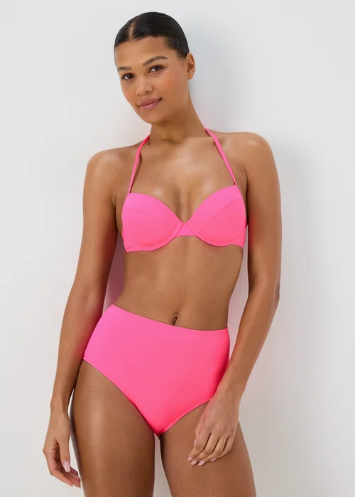 Pink High Waisted Brazilian Bottoms - 8 Image 1