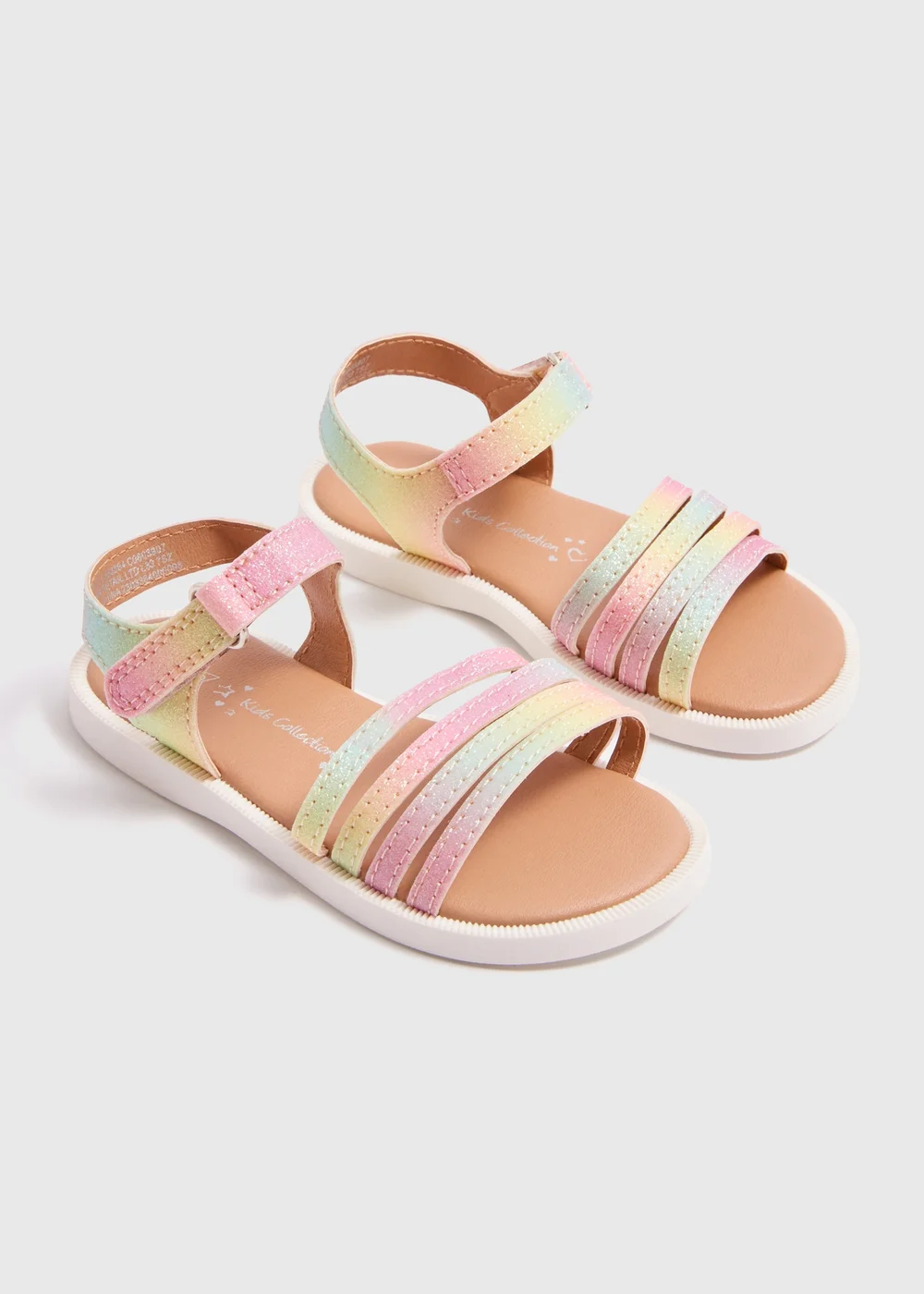 Girls Multicolour Rainbow Sandals (Younger 4-12) - Size 4 Infants Image 1