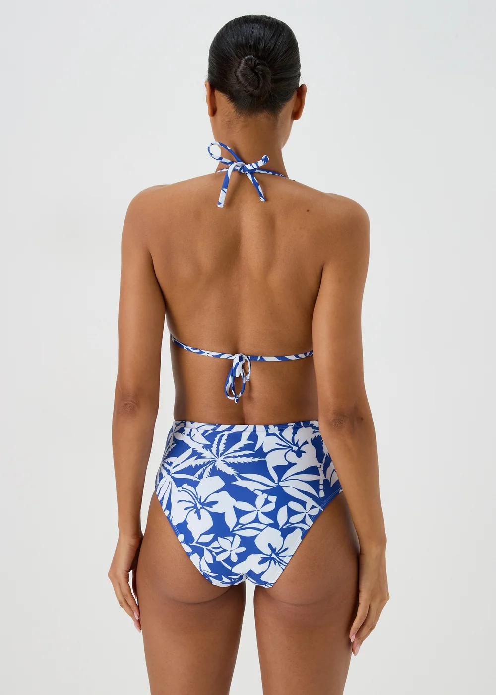 Blue Floral Bikini Triangle Top - 6 Image 2