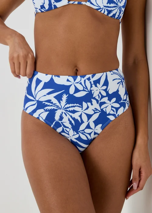 Blue Floral Bikini Bottoms - 6 Image 3