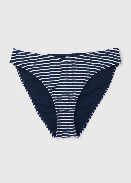 Navy Stripe Bikini Bottoms - 6 Image 4