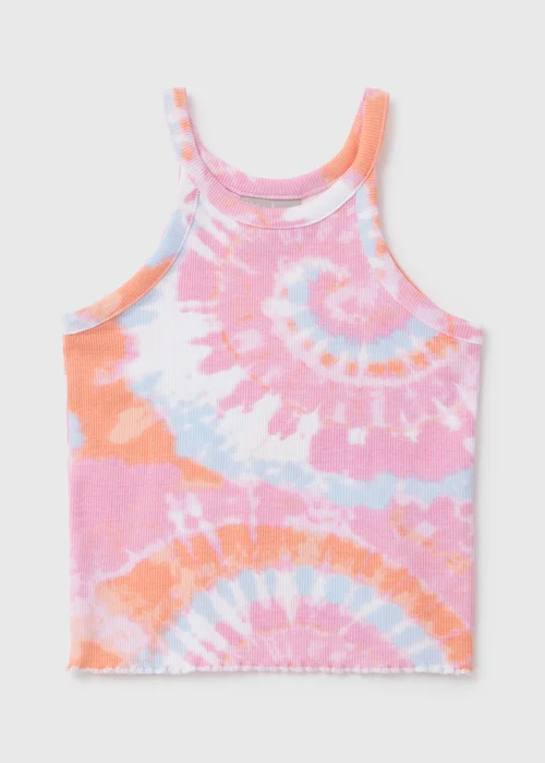 Girls Pink Tie Dye Vest Top (7-13yrs) - Age 7 Years Image 1