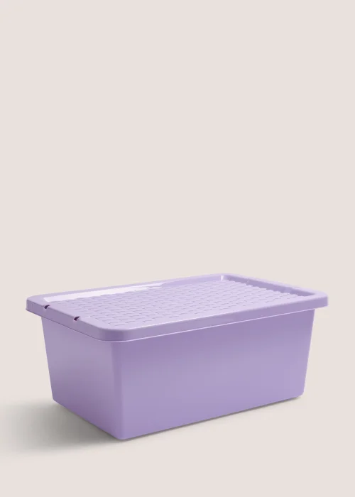Purple Rattan Storage Box (12L) Image 1