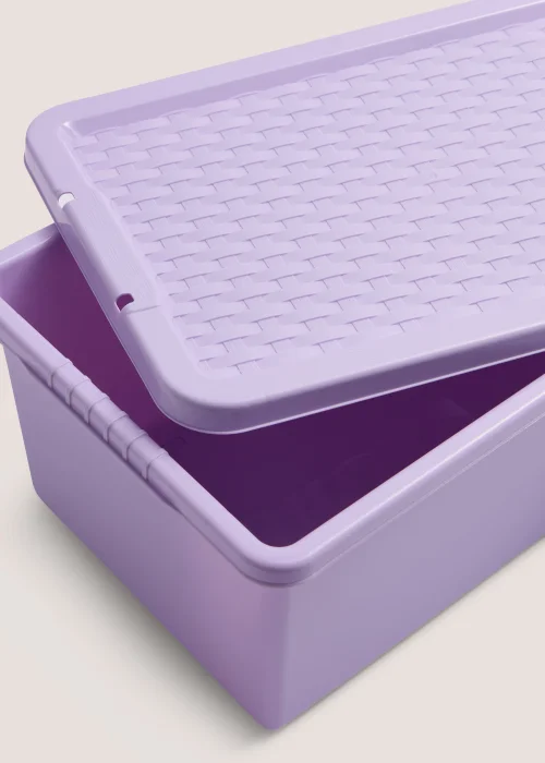 Purple Rattan Storage Box (12L) Image 2