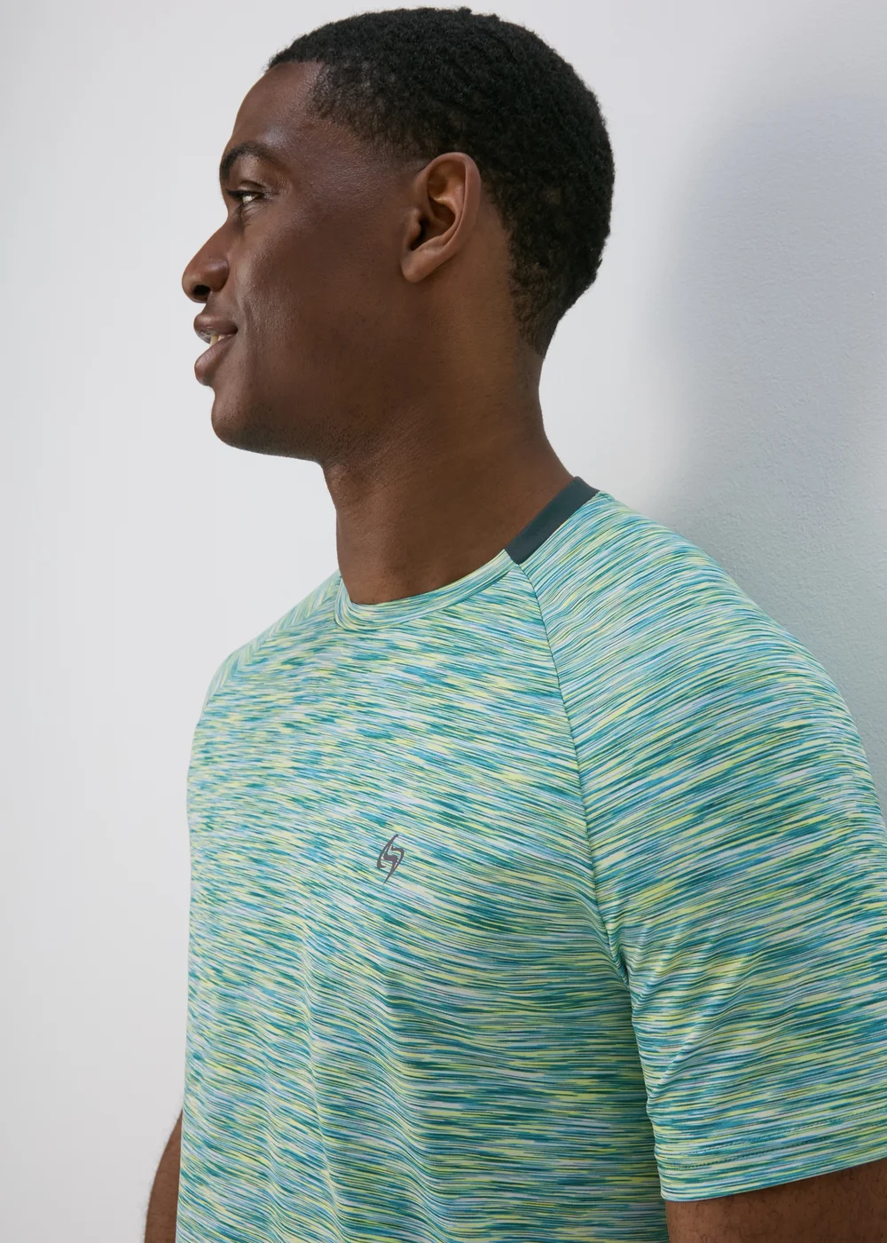 Souluxe Teal Space Dye T-Shirt - Extra small Image 3