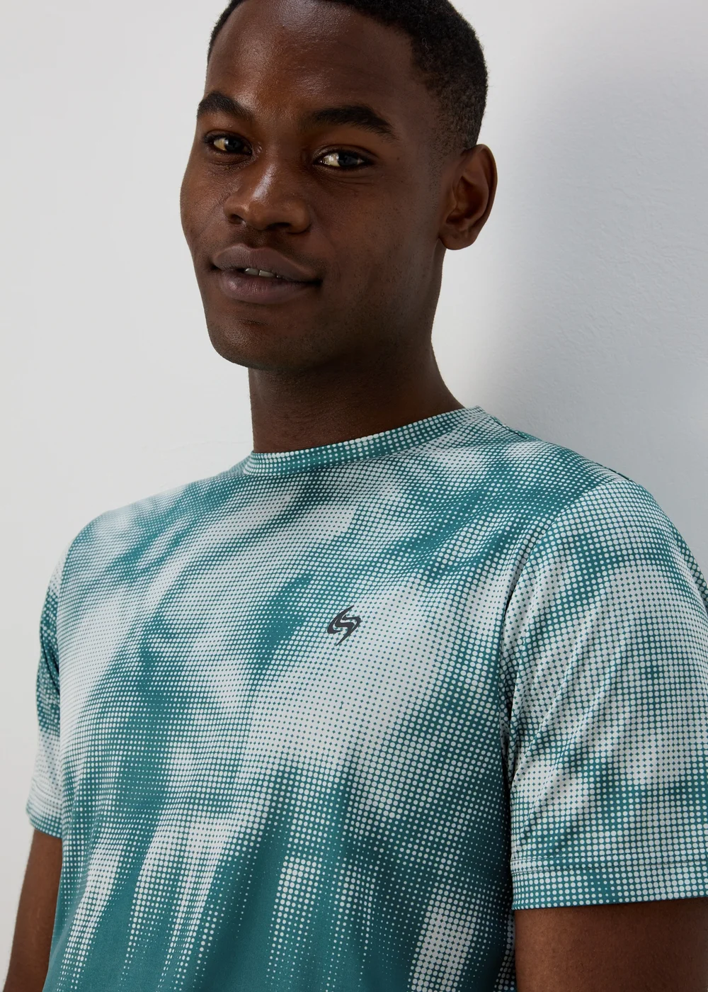 Souluxe Teal Tie Dye Print T-Shirt - S Image 3