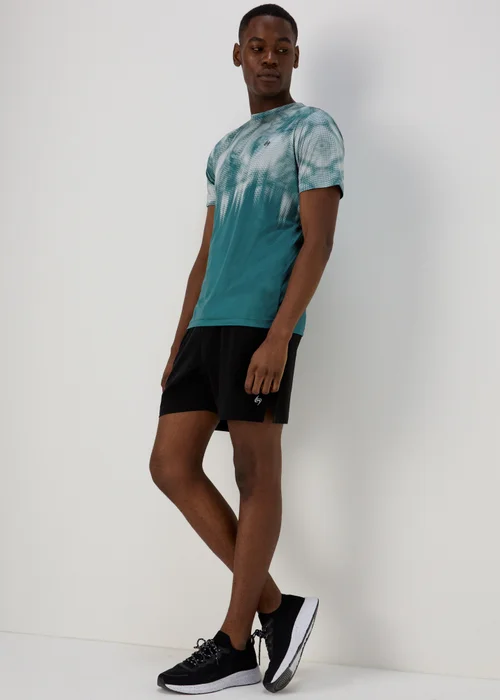 Souluxe Teal Tie Dye Print T-Shirt - S Image 4