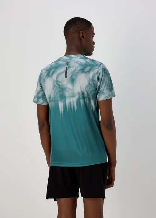 Souluxe Teal Tie Dye Print T-Shirt - S Image 2