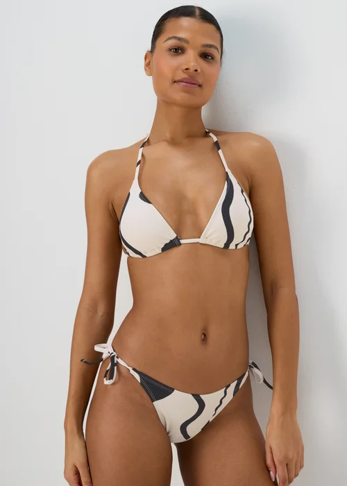 Black Swirl Side Tie Bottoms - 6 Image 1